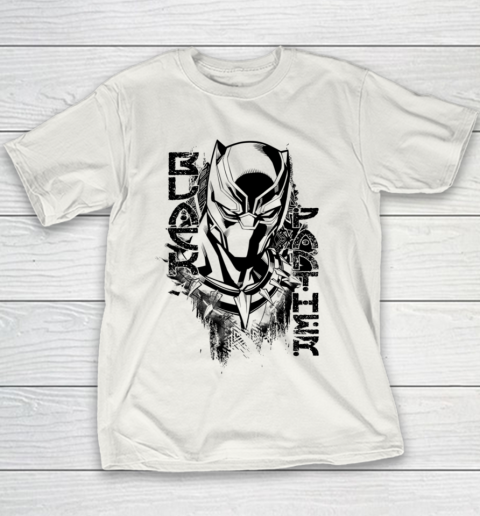 Marvel Black Panther Edgy Paint Comic Graphic Youth T-Shirt