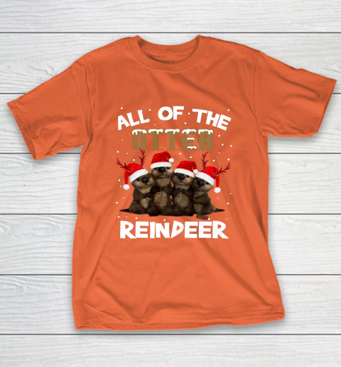 All Of Otter Reindeer Christmas Pajamas Tshirt Xmas T-Shirt 4