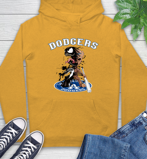 MLB Los Angeles Dodgers Baseball Venom Groot Guardians Of The Galaxy Hoodie 3