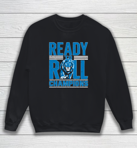 Detroit Ready To Roll Funny Lion Graphic Sweatshirt