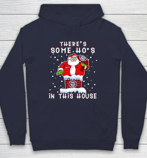 Seattle Seahawks Christmas There Is Some Hos In This House Santa Stuck In The Chimney NFL Hoodie 2