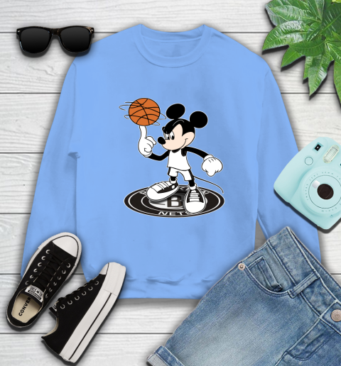 NBA Basketball Brooklyn Nets Cheerful Mickey Disney Shirt Sweatshirt 11