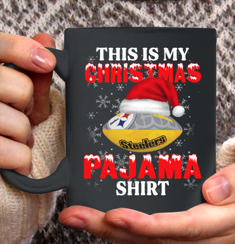 Pittsburgh Steelers This Is My Christmas Pajama Shirt NFL Ceramic Mug 11oz 2