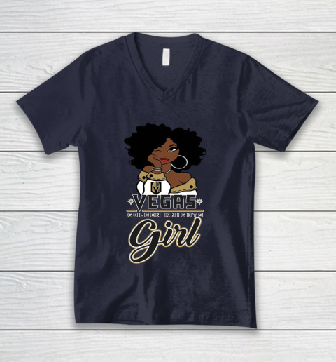 Vegas Golden Knights Girl NHL V-Neck T-Shirt 3