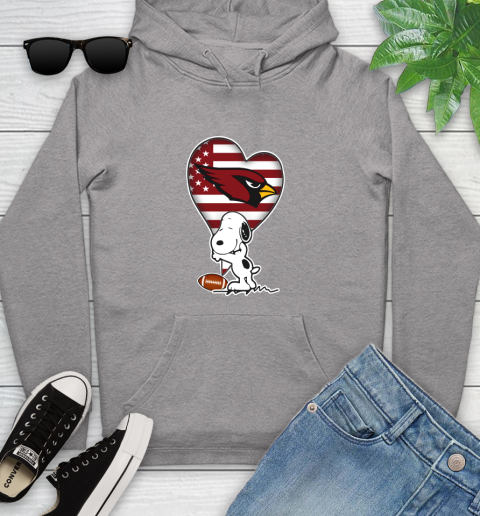 Arizona Cardinals NFL Football The Peanuts Movie Adorable Snoopy Youth Hoodie 6
