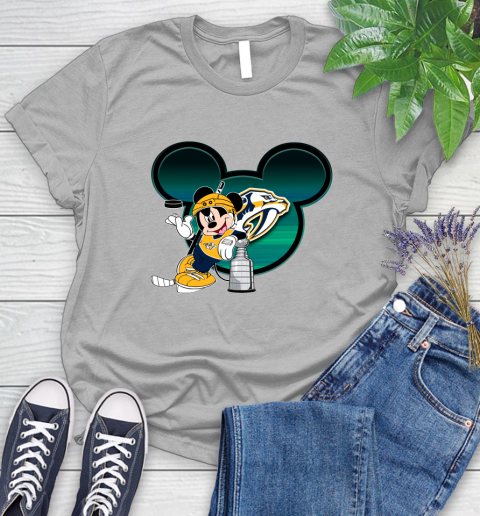 NHL Nashville Predators Stanley Cup Mickey Mouse Disney Hockey T Shirt Women's T-Shirt 5