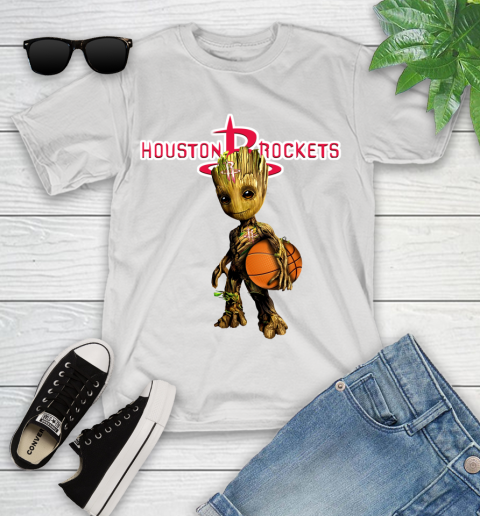 Houston Rockets NBA Basketball Groot Marvel Guardians Of The Galaxy Youth T-Shirt