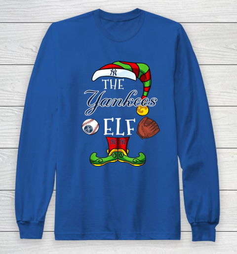 New York Yankees Christmas ELF Funny MLB Long Sleeve T-Shirt 6