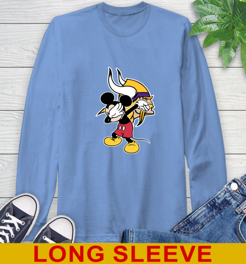 Minnesota Vikings NFL Football Dabbing Mickey Disney Sports Long Sleeve T-Shirt 11