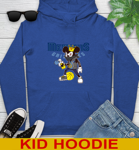 Memphis Grizzlies NBA Basketball Mickey Peace Sign Sports Youth Hoodie 10