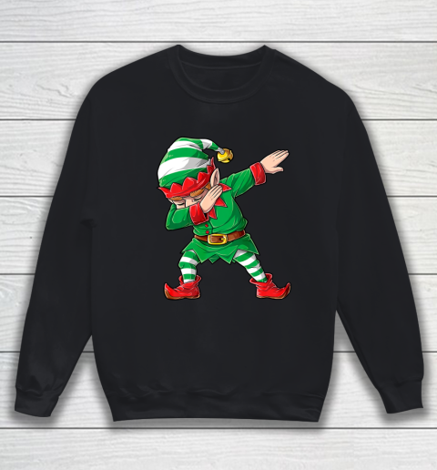 Christmas Dabbing Elf Squad Boys Kids Xmas Family Matching Sweatshirt