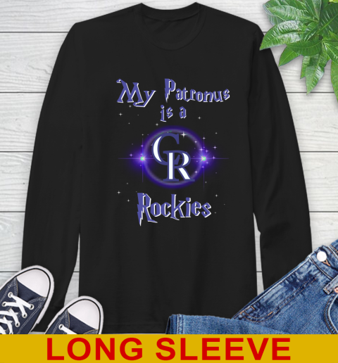 MLB Baseball Harry Potter My Patronus Is A Colorado Rockies Long Sleeve T-Shirt