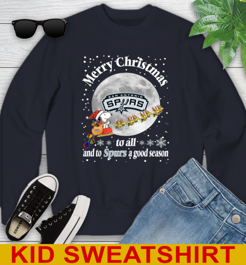 San Antonio Spurs Merry Christmas To All And To Spurs A Good Season NBA Basketball Sports Youth Sweatshirt 2