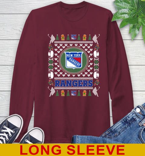 New York Rangers Merry Christmas NHL Hockey Loyal Fan Long Sleeve T-Shirt 7