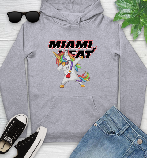 Miami Heat NBA Basketball Funny Unicorn Dabbing Sports Youth Hoodie 6