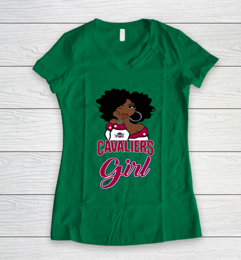 Cleveland Cavaliers Girl NBA Women's V-Neck T-Shirt 5