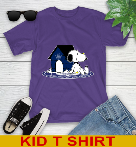 NHL Hockey Toronto Maple Leafs Snoopy The Peanuts Movie Shirt Youth T-Shirt 4