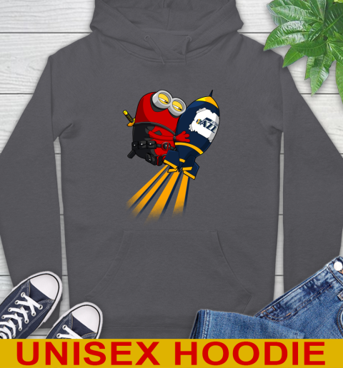 NBA Basketball Utah Jazz Deadpool Minion Marvel Shirt Hoodie 7