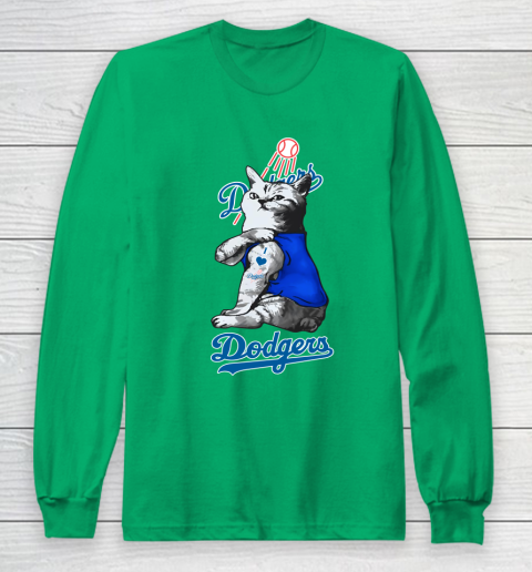 MLB Baseball My Cat Loves Los Angeles Dodgers Long Sleeve T-Shirt 4
