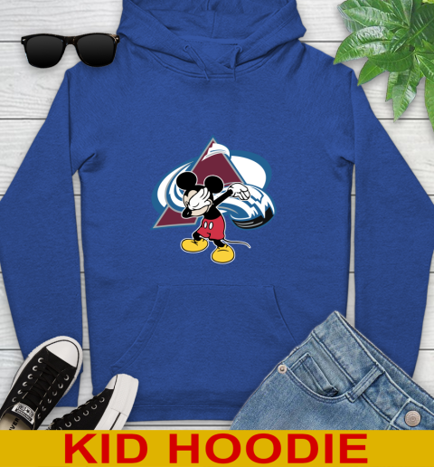 Colorado Avalanche NHL Hockey Dabbing Mickey Disney Sports Youth Hoodie 10
