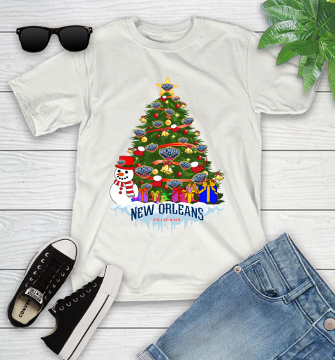 New Orleans Pelicans Merry Christmas NBA Basketball Sports Youth T-Shirt