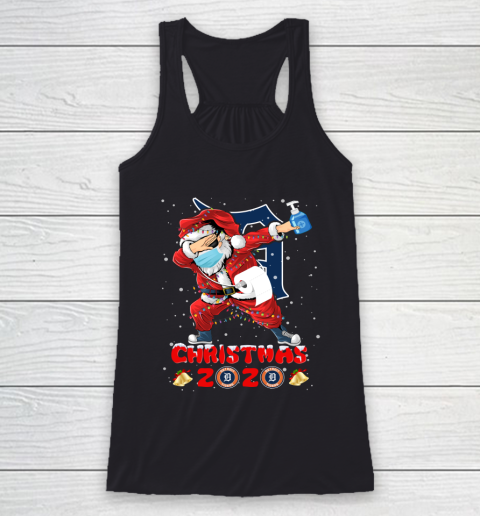 Detroit Tigers Funny Santa Claus Dabbing Christmas 2020 MLB Racerback Tank