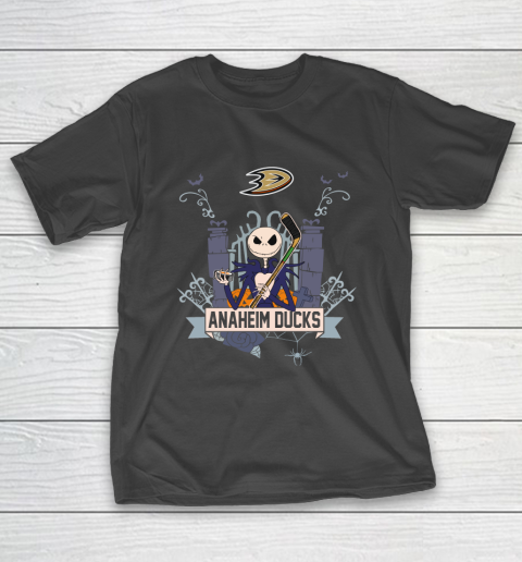 NHL Anaheim Ducks Hockey Jack Skellington Halloween T-Shirt