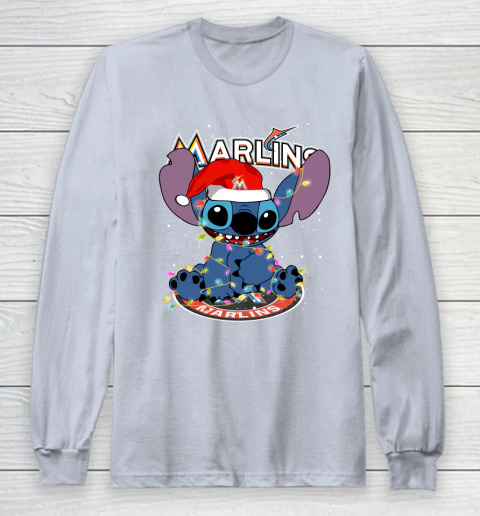 Miami Marlins MLB noel stitch Baseball Christmas Long Sleeve T-Shirt 4