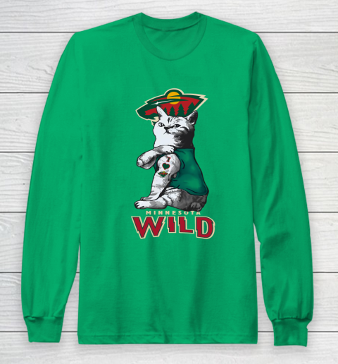 NHL My Cat Loves Minnesota Wild Hockey Long Sleeve T-Shirt 4