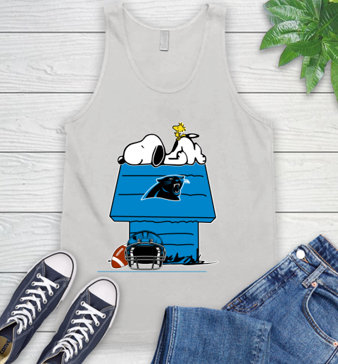 Carolina Panthers NFL Football Snoopy Woodstock The Peanuts Movie Tank Top