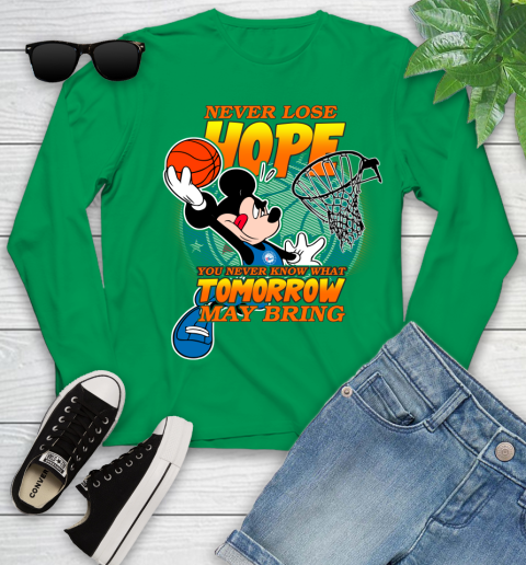 Philadelphia 76ers NBA Basketball Mickey Disney Never Lose Hope Youth Long Sleeve 7