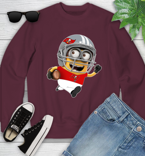 NFL Tampa Bay Buccaneers Minions Disney Football Sports Youth Sweatshirt 5