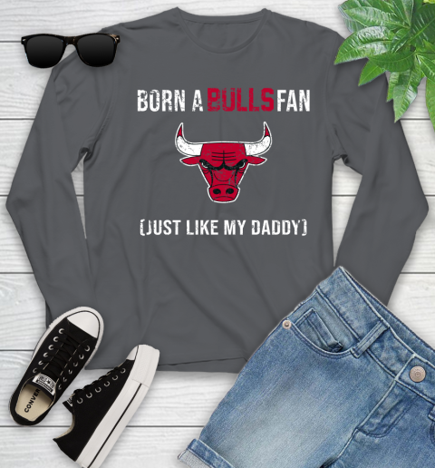 NBA Chicago Bulls Loyal Fan Just Like My Daddy Basketball Shirt Youth Long Sleeve 8