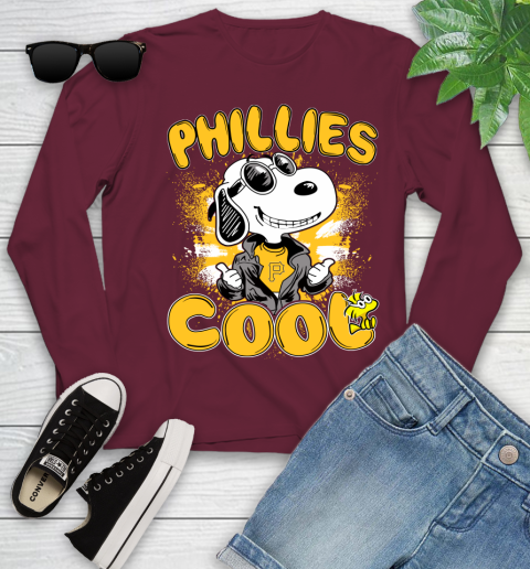 MLB Baseball Pittsburgh Pirates Cool Snoopy Shirt Youth Long Sleeve 5