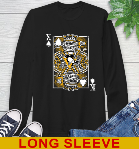 Pittsburgh Penguins NHL Hockey The King Of Spades Death Cards Shirt Long Sleeve T-Shirt