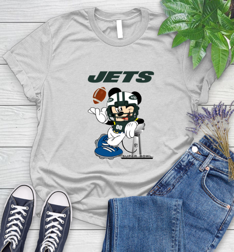 NFL New York Jets Mickey Mouse Disney Super Bowl Football T Shirt Women's T-Shirt
