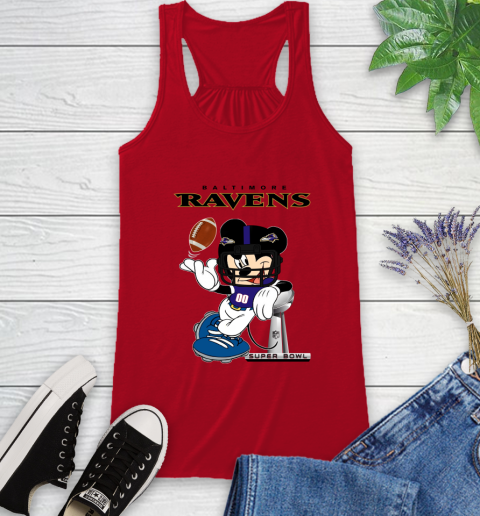 NFL Baltimore Ravens Mickey Mouse Disney Super Bowl Football T Shirt Racerback Tank 6