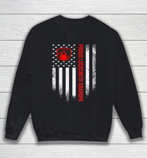 GrandFather gift shirt Vintage USA American Flag Proud Locksmith Grandpa Distressed T Shirt Sweatshirt