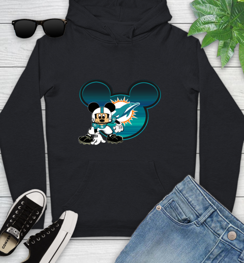 NFL Miami Dolphins Mickey Mouse Disney Football T Shirt Youth Hoodie 2