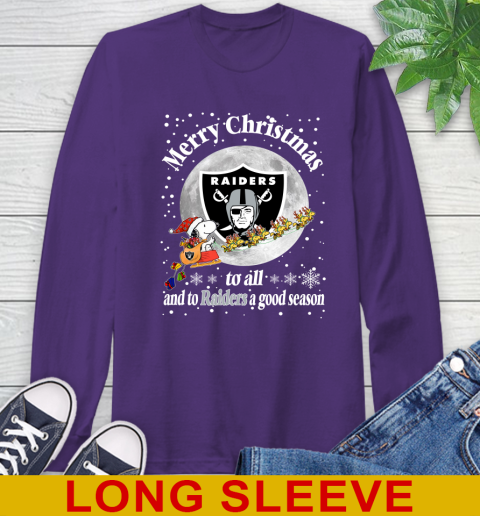 Oakland Raiders Merry Christmas To All And To Raiders A Good Season NFL Football Sports Long Sleeve T-Shirt 5