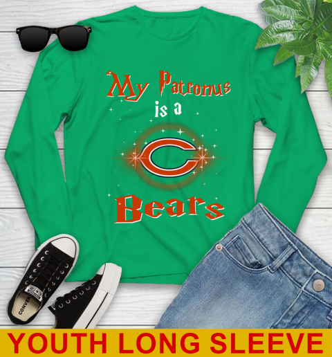 NFL Football Harry Potter My Patronus Is A Chicago Bears Youth Long Sleeve 7