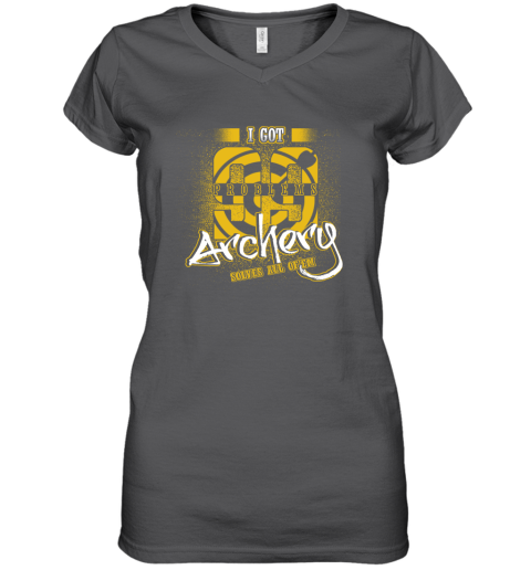 I Got 99 Problems ARCHERY Solves All Of'em Women's V-Neck T-Shirt 4 I Got 99 Problems ARCHERY Solves All Of'em Women's V-Neck T-Shirt - Image 4