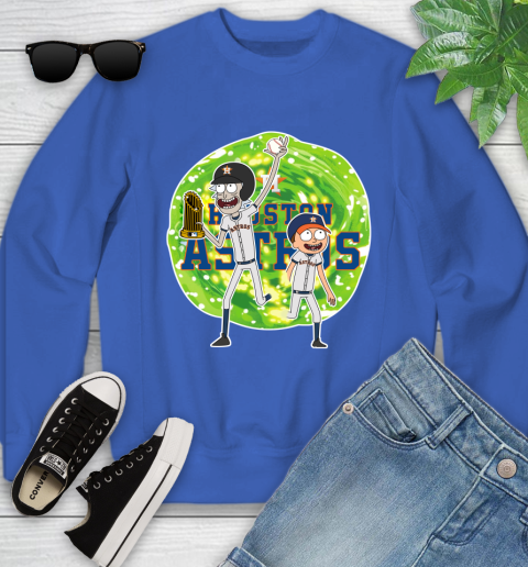 MLB Houston Astros Rick And Morty Commissioner's Trophy Baseball Sports Youth Sweatshirt 8
