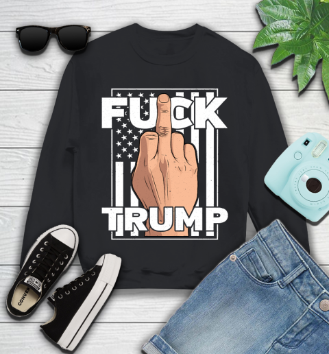 Fuck Trump Middle Finger Anti Republican T Shirt 106