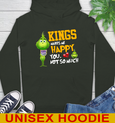 NBA Sacramento Kings Makes Me Happy You Not So Much Grinch Basketball Sports Hoodie 12