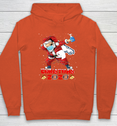 Denver Broncos Funny Santa Claus Dabbing Christmas 2020 NFL Hoodie 3