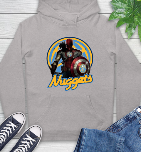Denver Nuggets NBA Basketball Captain America Thor Spider Man Hawkeye Avengers Hoodie 12
