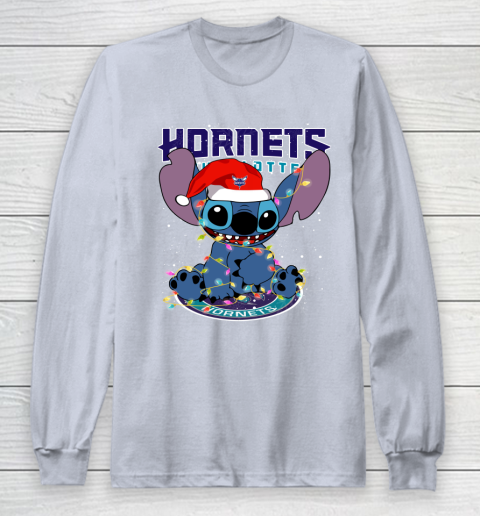 Charlotte Hornets NBA noel stitch Basketball Christmas Long Sleeve T-Shirt 4