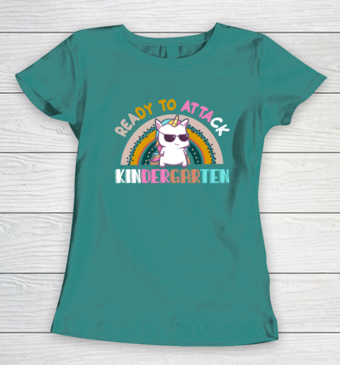 Back to school shirt Ready To Attack Kindergarten Unicorn Women's T-Shirt 10