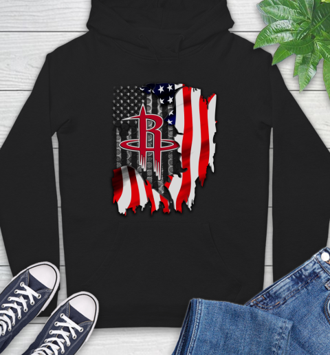 Houston Rockets NBA Basketball American Flag Hoodie